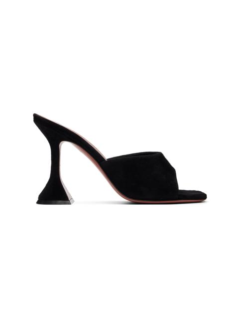 Amina Muaddi Black Lupita Slipper 95 Heeled Sandals