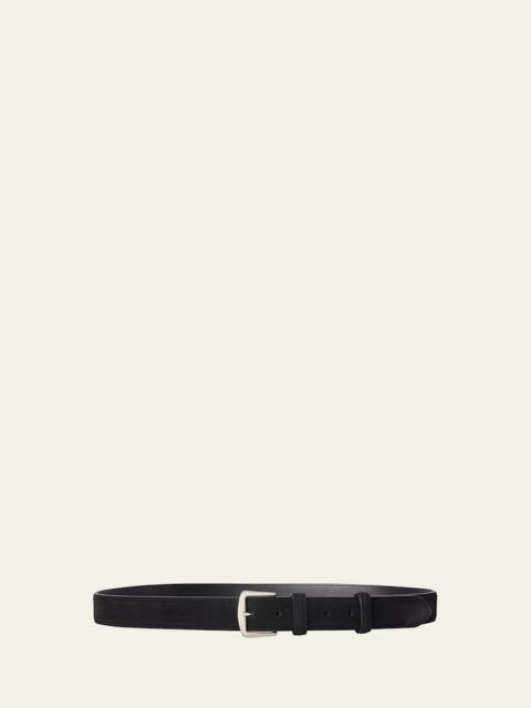 Loro Piana Men's Alsavel Suede Belt