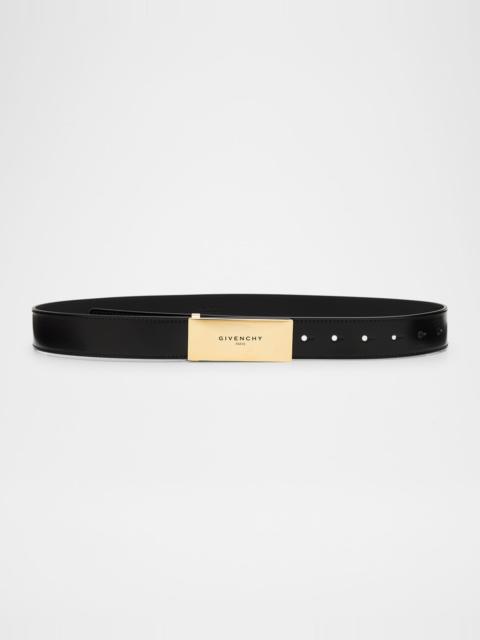 Givenchy Label Belt in Box Leather