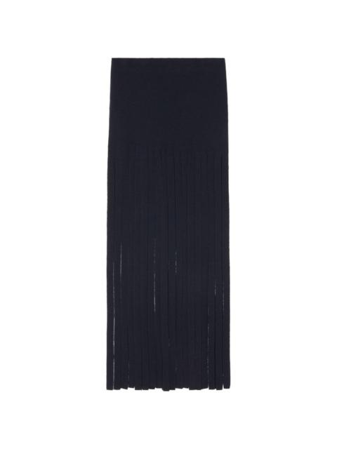 Alanui Eclectic fringed wool skirt