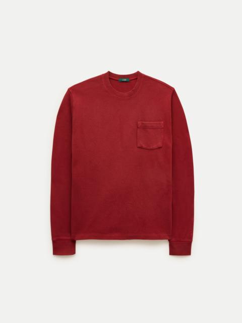J.CREW Long-sleeve macropiqué cotton T-shirt