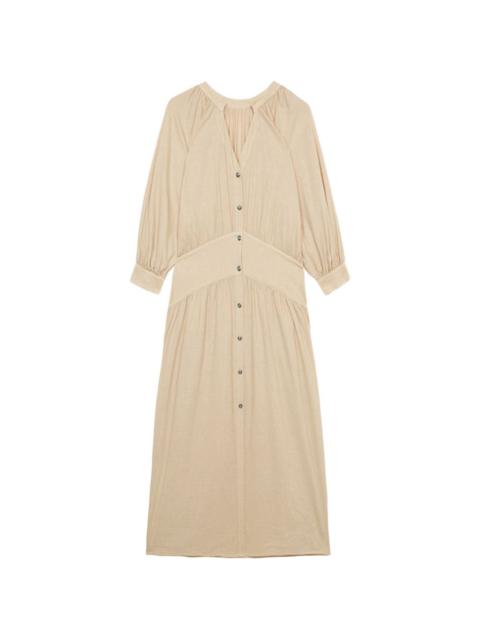 FORTELA Violet mandarin-collar maxi dress