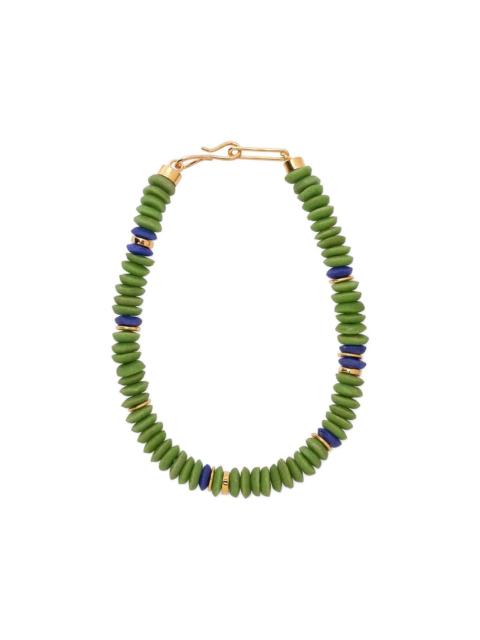 LIZZIE FORTUNATO Pistachio Laguna beaded necklace