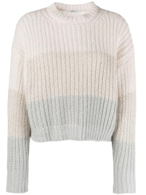 PESERICO colourblock alpaca-blend jumper