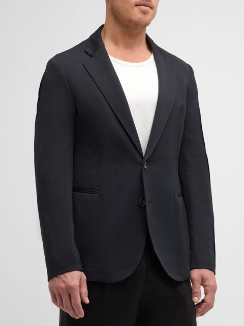 EMPORIO ARMANI Men's Rice Stitch Sport Coat