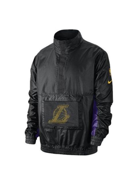 Nike Lightweight NBA Los Angeles Lakers Sports Jacket Black CJ7115-010