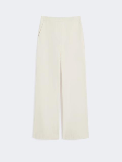 Max Mara DENTICE Straight-fit cotton twill trousers - IVORY