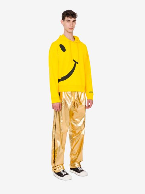 Moschino LAMINATED COTTON MUSLIN TROUSERS