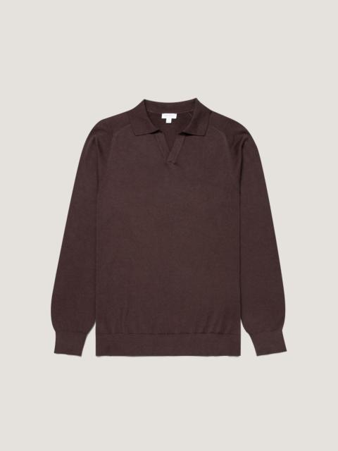 Sunspel Sea Island Cashmere Polo Shirt