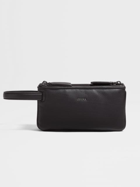 ZEGNA DARK BROWN SECONDSKIN POUCH