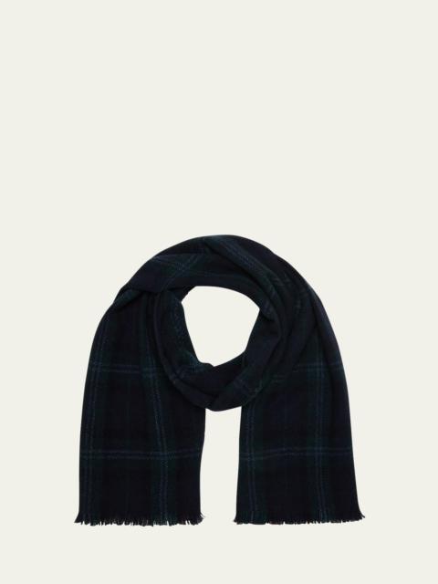 Men's Cashmere Plaid Scarf