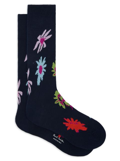 Paul Smith Men's 3-Pack Assorted Printed Socks - Navy