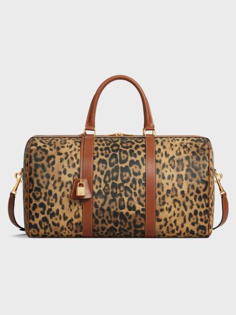CELINE Medium Travel Bag in Celine canvas with leopard print