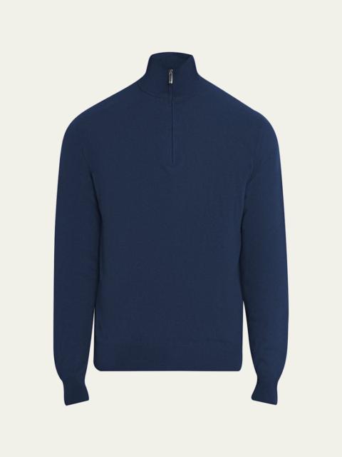 massimo alba Men's Cashmere Half-Zip Sweater