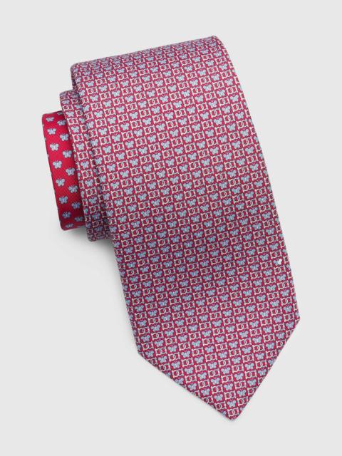 FERRAGAMO Men's Brigitte Gancini Butterfly Silk Tie