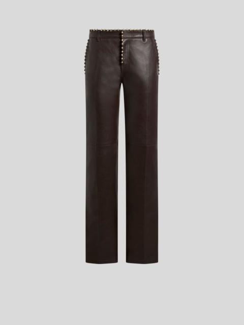 Etro LEATHER TROUSERS WITH STUDS
