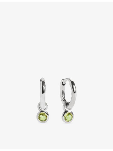 MONICA VINADER August Birthstone Sterling-Silver and Peridot Huggie Earrings