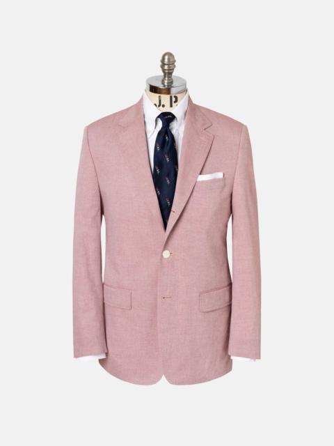 J. PRESS MADE-IN-CANADA SOLID RED COTTON CHAMBRAY SPORT COAT