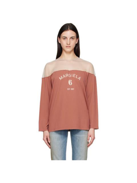 MM6 Maison Margiela Tan Mannequin Print Jersey Top