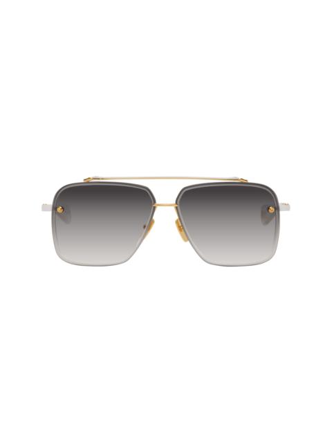 DITA White & Gold Mach-Six Sunglasses