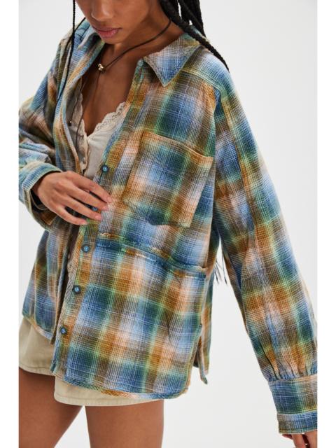 FREE PEOPLE We The Free Cozy In Plaid Shirt