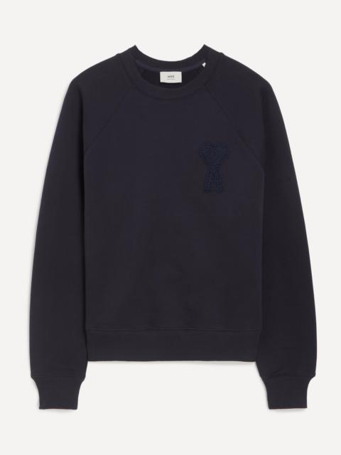 AMI Paris Navy Ami de Coeur Patch Sweatshirt