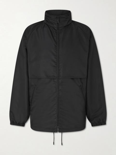 SAINT LAURENT Leather-Trimmed Shell Jacket