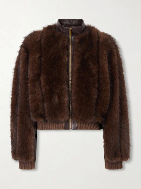 Zimmermann Valiant plush bomber jacket Brown