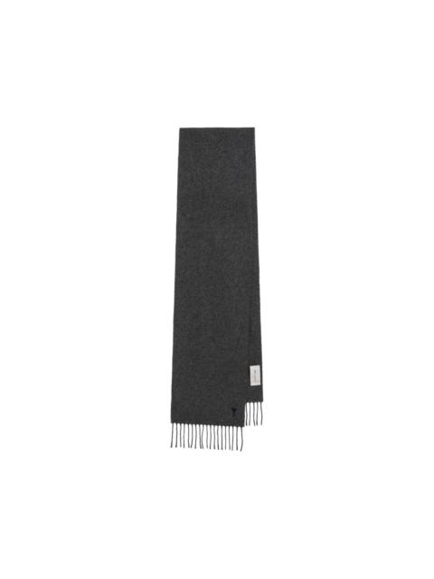 AMI Paris Ami de Coeur embroidered scarf