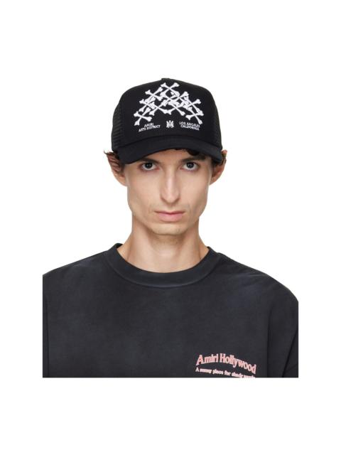 AMIRI Black Bones Stacked Trucker Cap