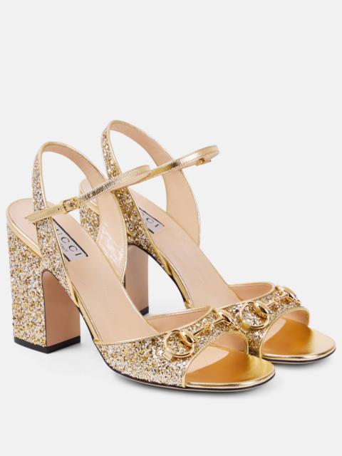 GUCCI Lady Horsebit embellished sandals