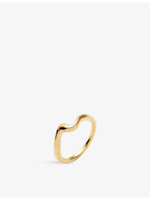 MISSOMA Molten Wave 18ct Gold Vermeil-Plated Sterling Silver Stacking Ring