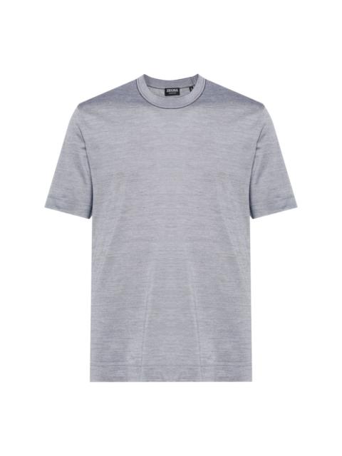 crew-neck cotton-blend T-shirt