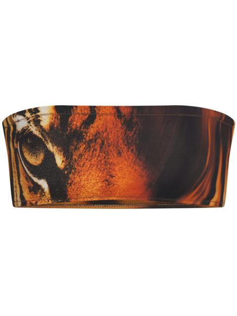 SKIMS SKIMS x Roberto Cavalli Micro Bandeau Bikini Top Tiger Face Print