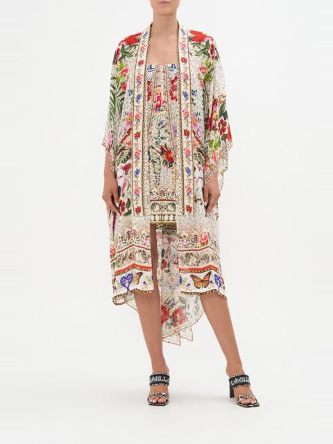 CAMILLA MID LENGTH KIMONO LAYER W COLLAR