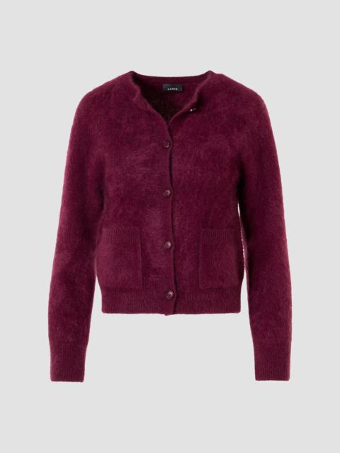 AKRIS Women's Cloud Brushed Cashmere Cardigan - Merlot Red