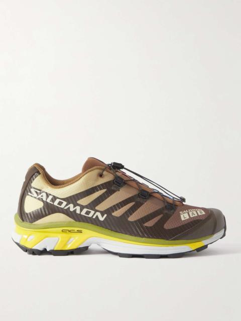 SALOMON XT-4 Leather-Trimmed Mesh Sneakers