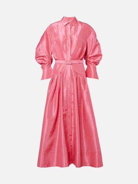 REBECCA VALLANCE Maple belted gathered shirt dress