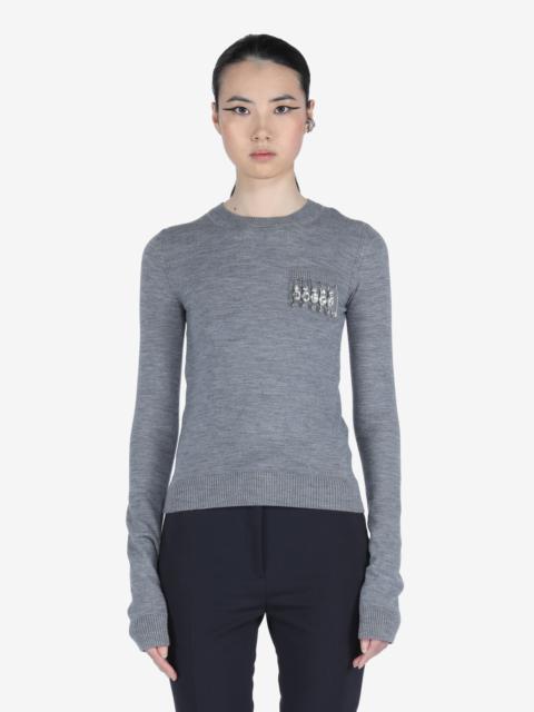 N°21 CRYSTAL-EMBELLISHED SWEATER