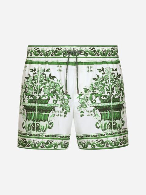 Dolce & Gabbana Swim shorts with majolica print
