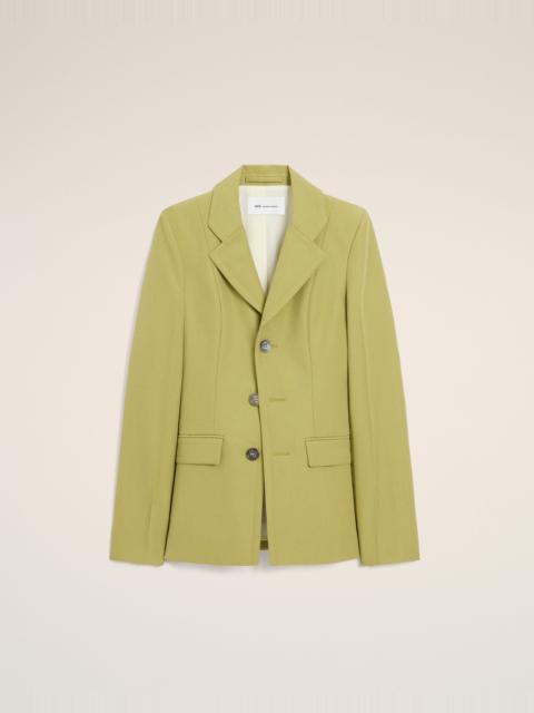 AMI Paris GREEN NEW WOOL SINGLE BREASTED FITTED JACKET