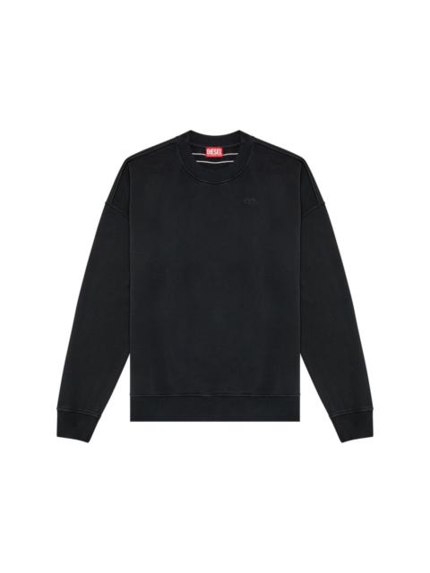 ripped logo-embroidered cotton sweatshirt