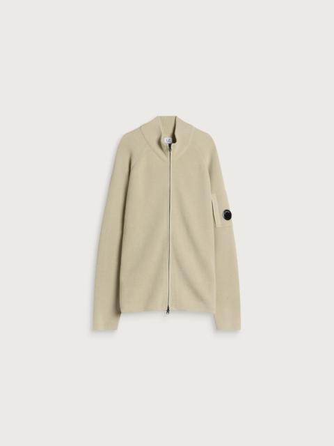 C.P. Company C.P. Company Waffle Knit Lens Zip Cardigan