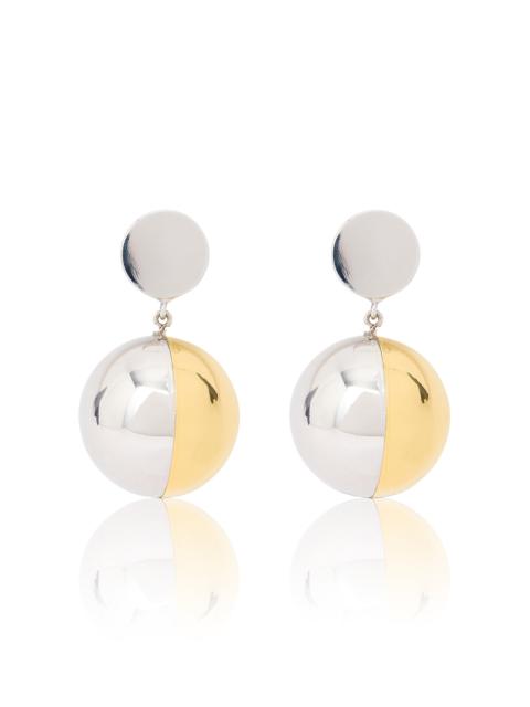 rabanne Two-Tone Metallic Orb Earrings silver