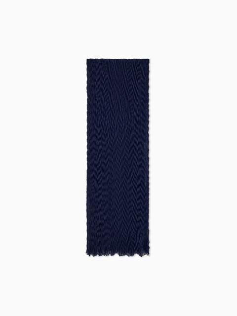 GIORGIO ARMANI STOLE PLEATED IN WOOL AND SILK