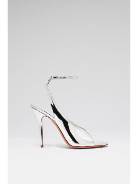 Amina Muaddi ANOK SANDAL 105 SILVER MIRROR