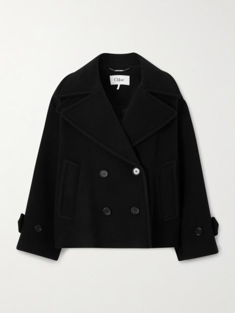 Chloé Overszied Double-breasted Wool-blend Coat