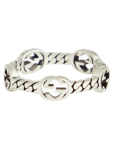 GUCCI GG sterling silver ring