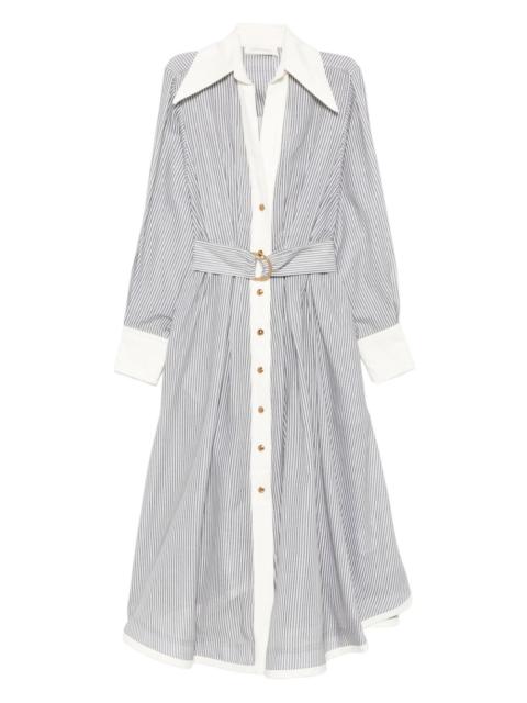 Zimmermann striped belted shirt dress
