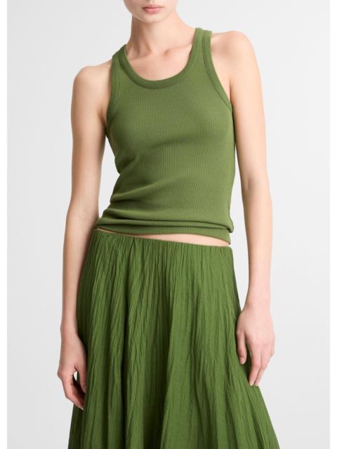 Vince Ribbed Scoop-Neck Tank